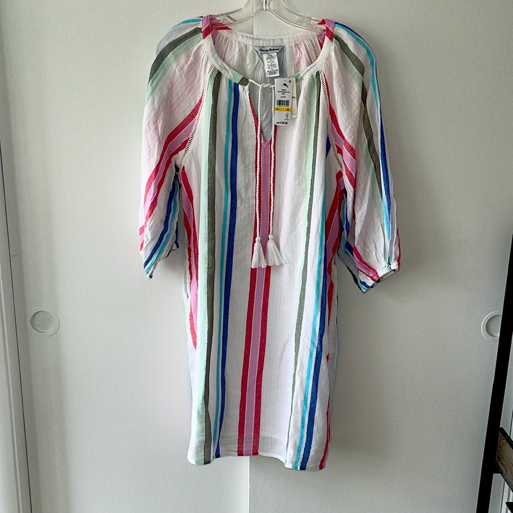 Tommy Bahama Multi Stripe Dobby Cover-Up Dress